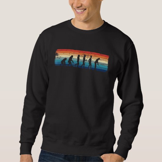 Golf Evolution Des Menschen Golfer Golfen Sweatshirt (Vorderseite)
