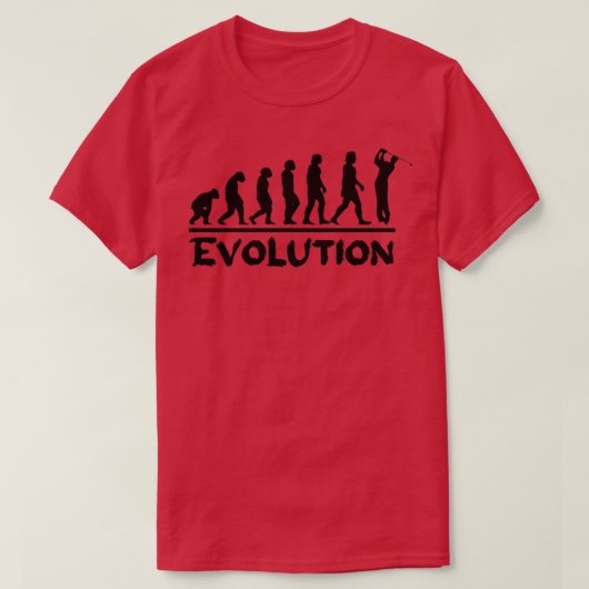 Golf Evolution Funny Gift Spaß Golfspieler Geschen T-Shirt (Design vorne)