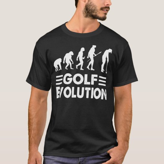 Golf Evolution Man Golf for Men Women Spaß T-Shirt (Vorderseite)