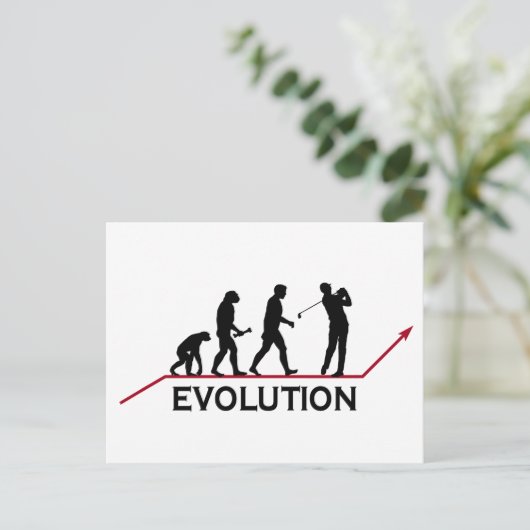 Golf-Evolution Postkarte (Stehend Vorderseite)