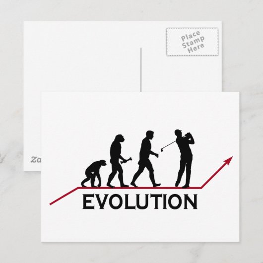 Golf-Evolution Postkarte (Vorne/Hinten)