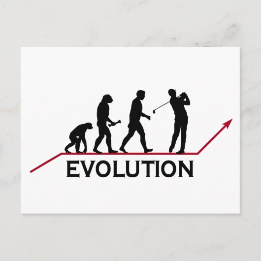 Golf-Evolution Postkarte (Vorderseite)