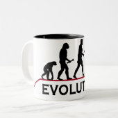 Golf-Evolution Zweifarbige Tasse (Vorderseite Links)