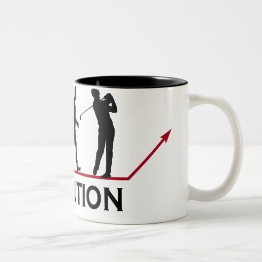 Golf-Evolution Zweifarbige Tasse (Rechts)