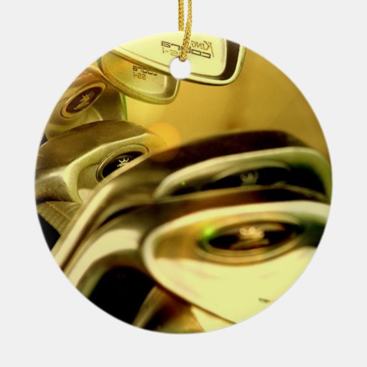 Golf-Fahrer-Verzierung Keramik Ornament (Vorne)