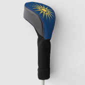Golf-Fahrerabdeckung mit Flagge von Makedonien, Gr Golf Headcover (angewinkelt)