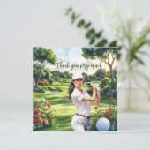 Golf Fairway Dankbarkeit: Danke Karte (Stehend Vorderseite)
