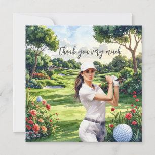 Golf Fairway Dankbarkeit: Danke Karte