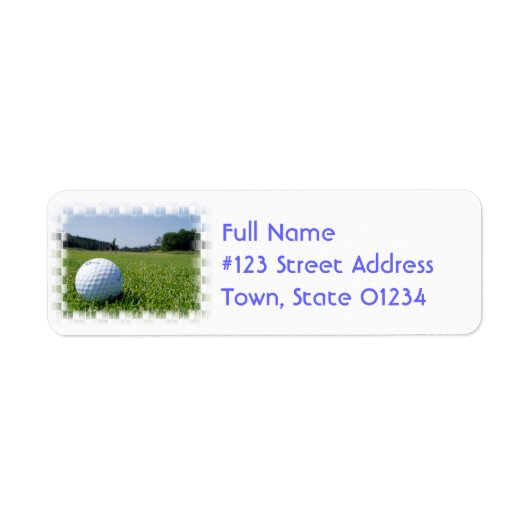 Golf Fairway-Mailing-Label (Vorne)