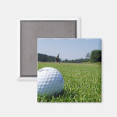 Golf Fairway Square Magnet (Vorderseite/Rückseite)