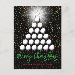 Golf-Familien-Weihnachtsdesign Feiertagspostkarte