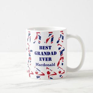 GOLF FAN Best Grandad jemals Personalisiert Union  Kaffeetasse