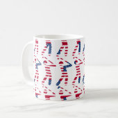 GOLF FAN Beste GRANDMA je Personalisierte US-Flagg Kaffeetasse (Vorderseite Links)