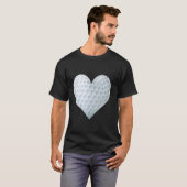 Golf-Fan oder Golfer Liebesherz-Design T-Shirt (Vorne ganz)