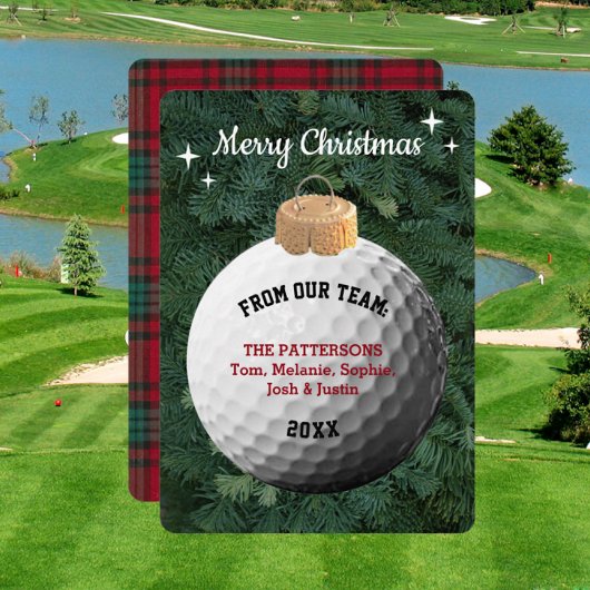 Golf Fan Personalisiert Ornament Weihnachtskarte Dankeskarte