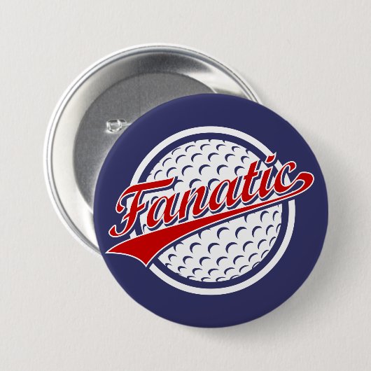 Golf-Fanatiker Button (Vorne & Hinten)