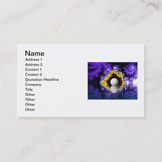 Golf Fantasy Business Card Visitenkarte (Vorderseite)