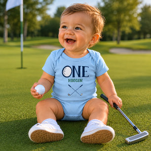 Golf First Birthday Custom Bodysuit Baby Strampler