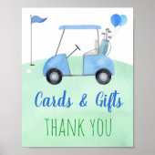 Golf First Birthday Par-T Cards & Gifts Unterschri Poster (Vorne)