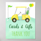 Golf First Birthday Par-T Cards & Gifts Unterschri Poster (Vorne)