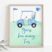 Golf First Birthday Par-T Guess Wie viele Spiel Poster