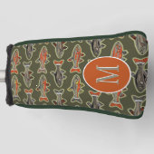 Golf & Fishing Bachforelle Orange Gran Green Golf Headcover (Vorderseite)