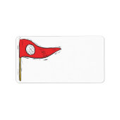 Golf Flag Adressaufkleber (Vorne)