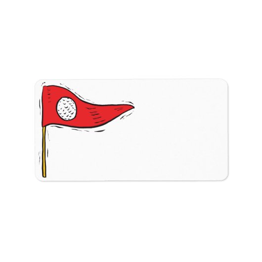 Golf Flag Adressaufkleber (Vorne)