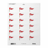 Golf Flag Adressaufkleber (Vorne)