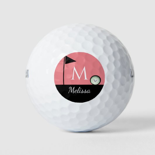 Golf Flag and Ball Monogram Initial (Vorderseite)