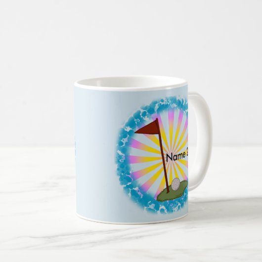 Golf Flag Kaffeetasse (VorderseiteRechts)