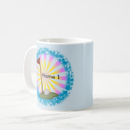 Golf Flag Kaffeetasse (Vorderseite Links)