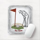 Golf Flag Mousepad (Mit Mouse)