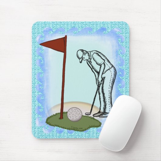 Golf Flag Mousepad (Mit Mouse)