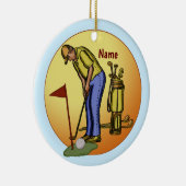 Golf Flag Vater Golf Keramik Ornament (Rechts)