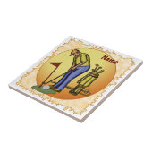 Golf Flag Vater Golfspielen Fliese (Seite)