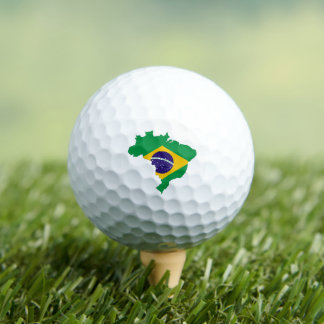 Golf / Flagge Brasiliens Golfball