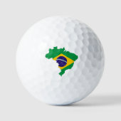 Golf / Flagge Brasiliens Golfball (Vorderseite)