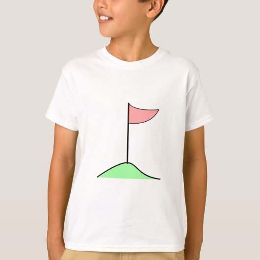 Golf-Flagge im Loch T-Shirt (Vorderseite)