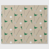 Golf-Flagge mit Ball und Tee-Golf Geschenkpapier (Flach)
