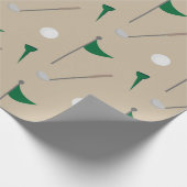Golf-Flagge mit Ball und Tee-Golf Geschenkpapier (Ecke)
