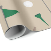 Golf-Flagge mit Ball und Tee-Golf Geschenkpapier (Rolleneckpunkt)