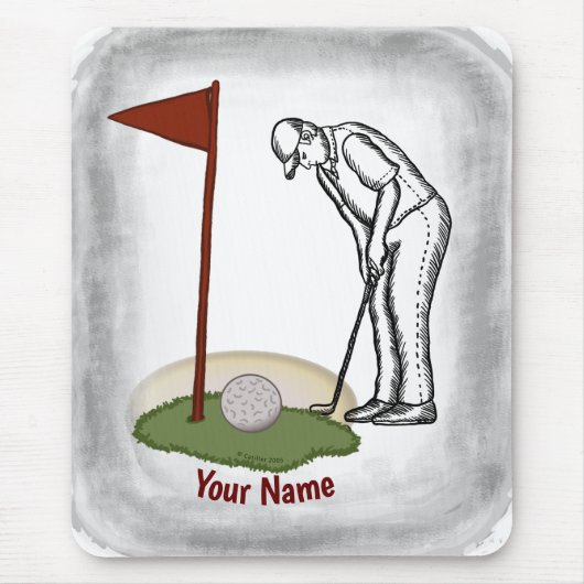 Golf Flagge Mousepad (Vorne)