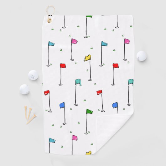 Golf Flags "n Buttone Golfhandtuch (Insitu)