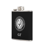 Golf-Flasche mit individuellem Namen Monogramm Sch Flachmann (Links)