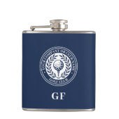 Golf-Flasche mit individuellem Namen Monogramm Tra Flachmann (Vorderseite)