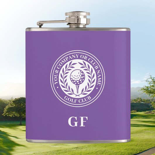 Golf-Flasche mit individuellem Namen und Monogramm Flachmann