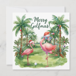 Golf Florida Frohe Weihnachten mit Santa Flamingo