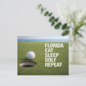 Golf Florida mit Ball auf Grün  Postkarte (Stehend Vorderseite)