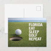 Golf Florida mit Ball auf Grün  Postkarte (Vorne/Hinten)
